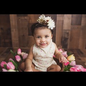 BABY ROMPER AND HEADBAND SET